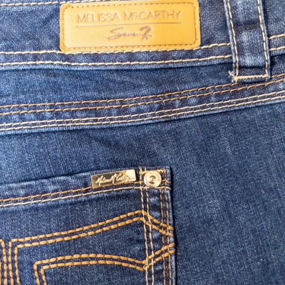 Melissa McCarthy Womens Size 24W Jeans Seven7 Classic Boot Cut Dark Wash Denim - Picture 6 of 8